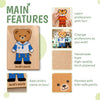 Engraved Jigsaw Jobs Dress up Puzzle With Animals, Wooden Professions Matching Toy, Gift 3 Years Old